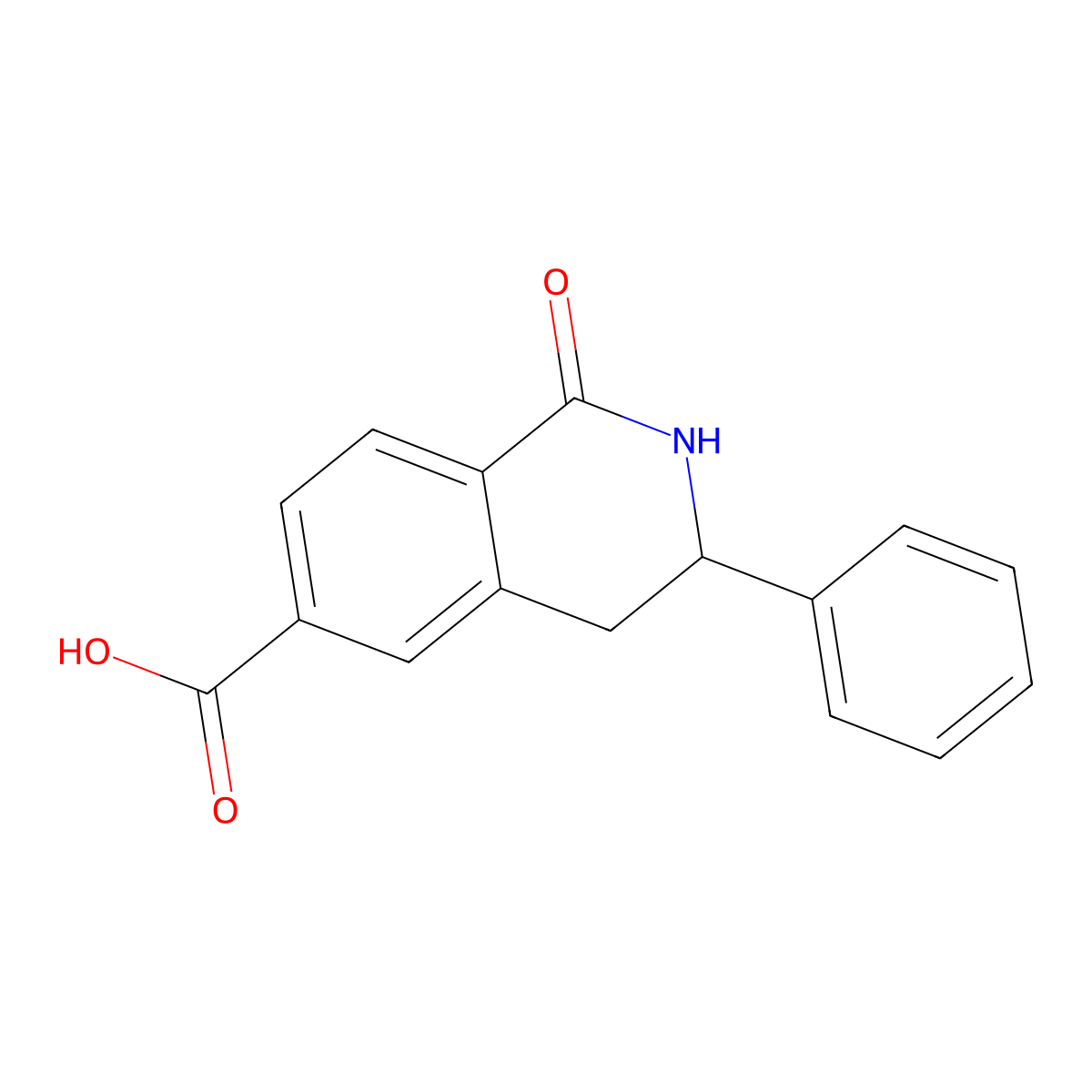 1-Oxo-3-phenyl-1,2,3,4-tetrahydroisoquinoline-6-carboxylic acid molecular structure, CAS 851814-30-7