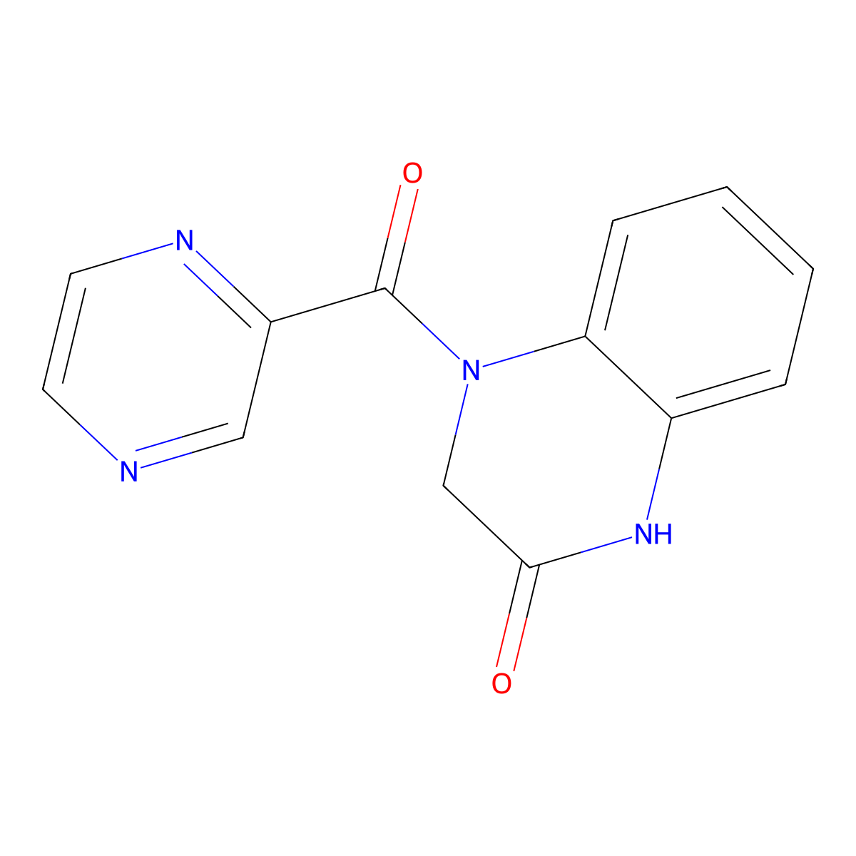 4-(pyrazine-2-carbonyl)-3,4-dihydroquinoxalin-2(1H)-one molecular structure, CAS 851819-83-5