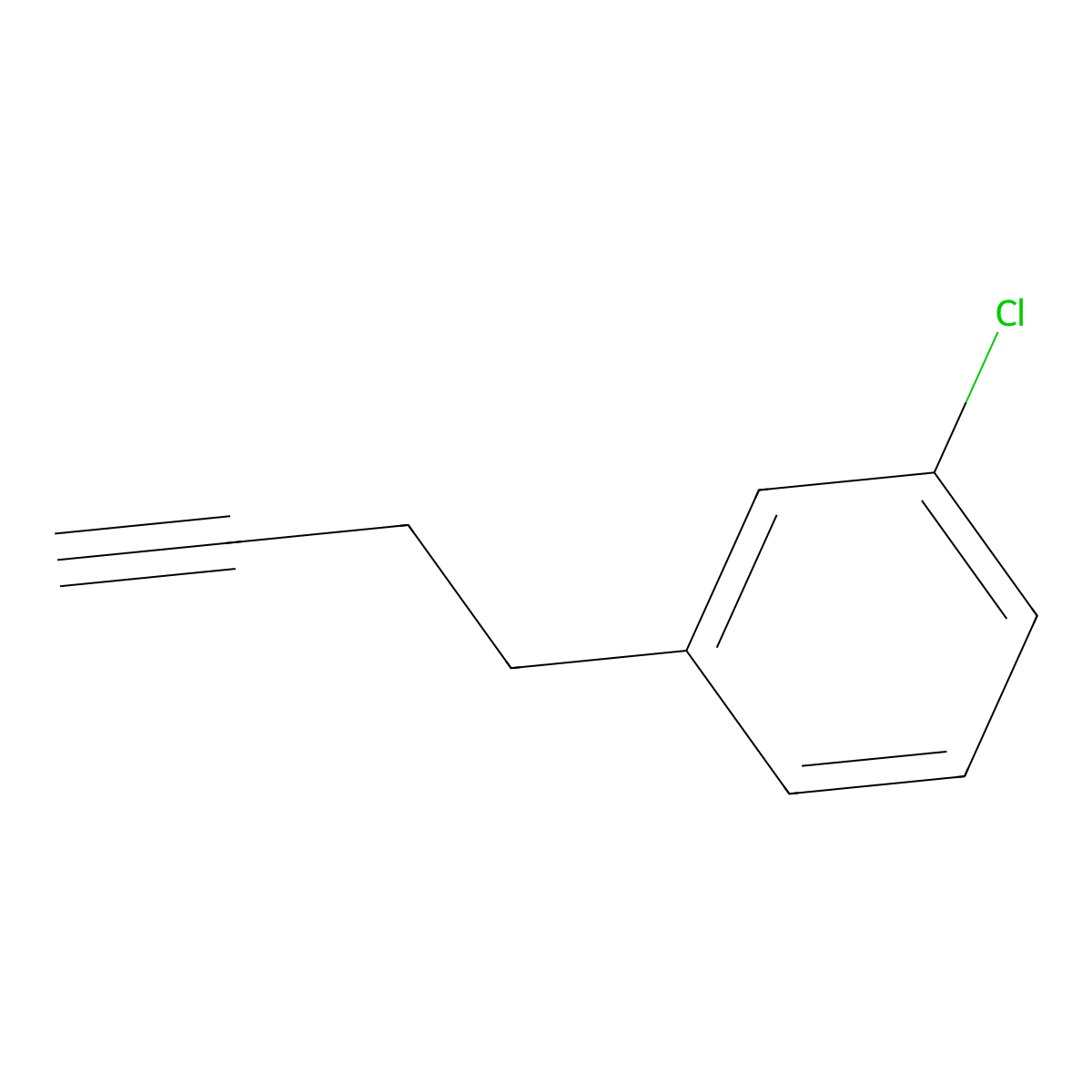 1-(But-3-yn-1-yl)-3-chlorobenzene molecular structure, CAS 851854-10-9