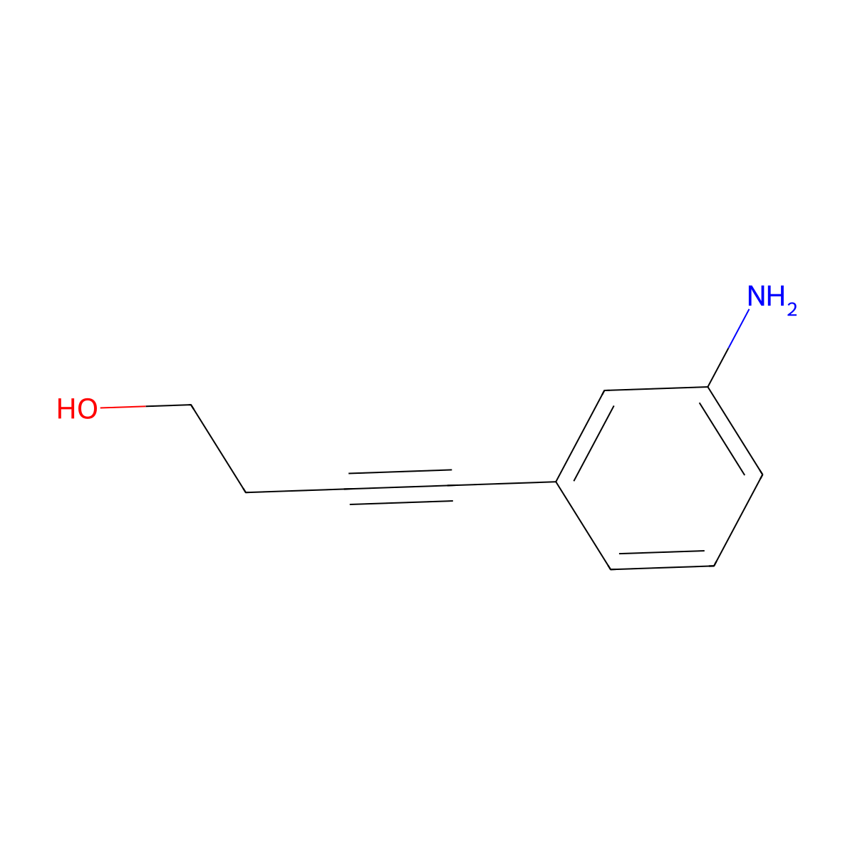 4-(3-Aminophenyl)but-3-yn-1-ol molecular structure, CAS 851859-74-0