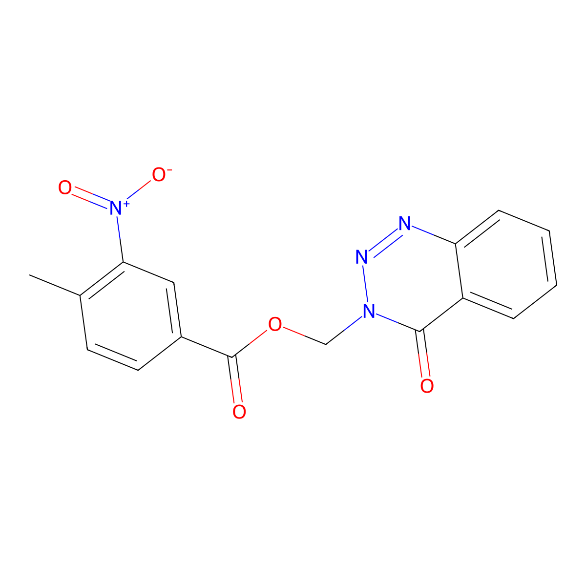 (4-Oxo-1,2,3-benzotriazin-3-yl)methyl 4-methyl-3-nitrobenzoate molecular structure, CAS 851862-93-6