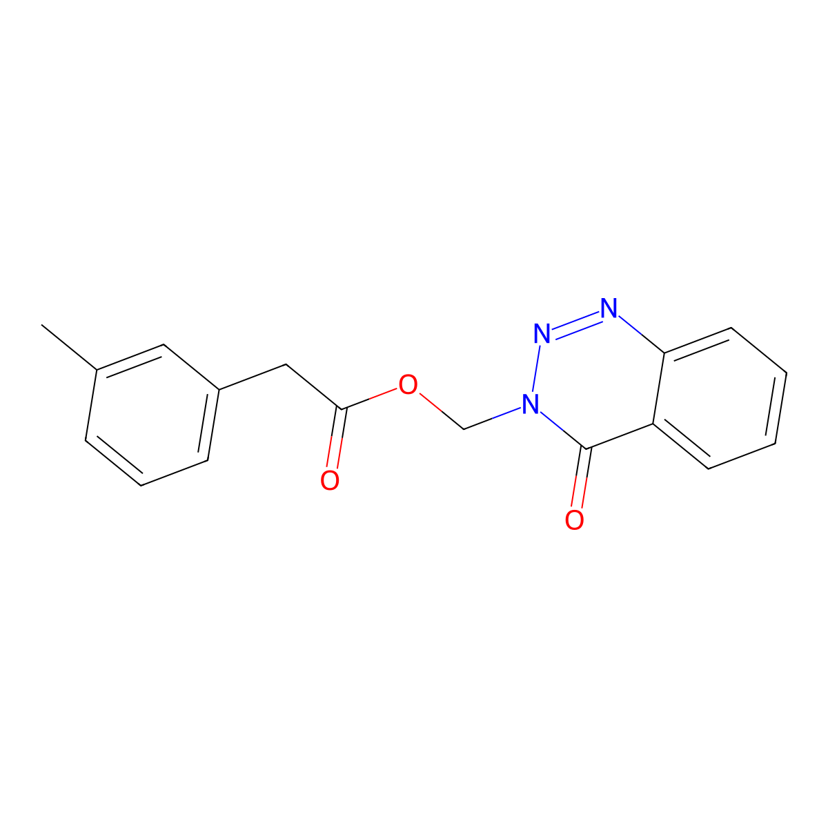 (4-oxobenzo[d][1,2,3]triazin-3(4H)-yl)methyl 2-(m-tolyl)acetate molecular structure, CAS 851862-95-8