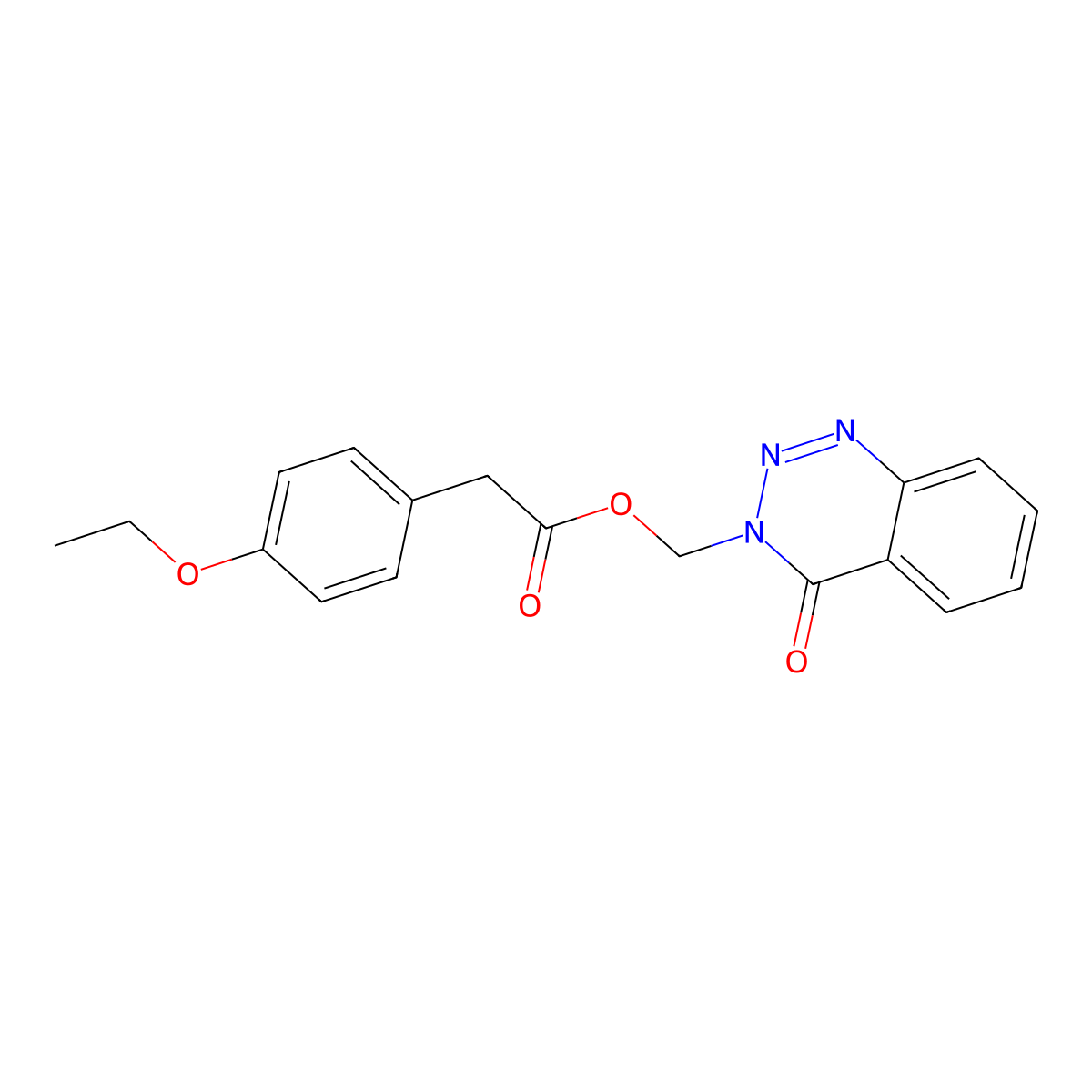 (4-Oxo-1,2,3-benzotriazin-3-yl)methyl 2-(4-ethoxyphenyl)acetate molecular structure, CAS 851862-96-9