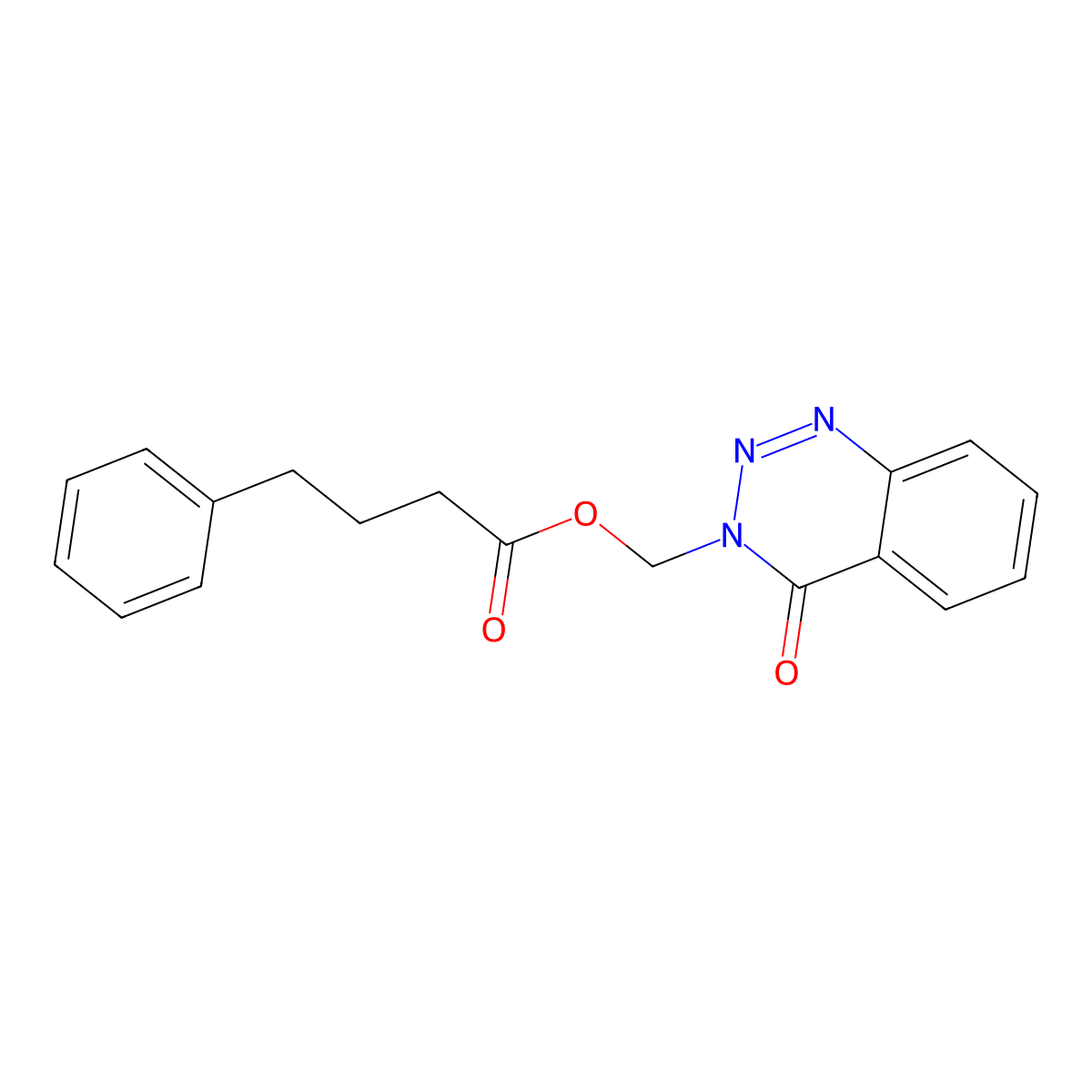 (4-Oxo-1,2,3-benzotriazin-3-yl)methyl 4-phenylbutanoate molecular structure, CAS 851862-97-0
