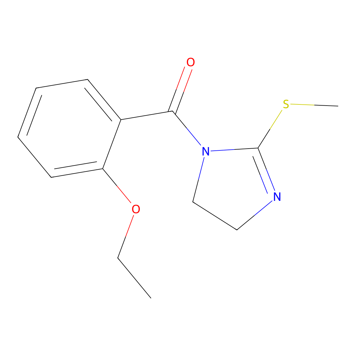 (2-Ethoxyphenyl)-(2-methylsulfanyl-4,5-dihydroimidazol-1-yl)methanone molecular structure, CAS 851863-10-0