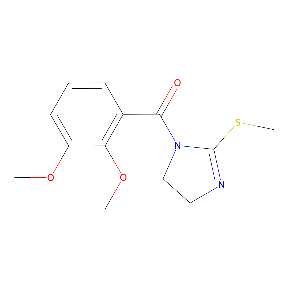 (2,3-Dimethoxyphenyl)-(2-methylsulfanyl-4,5-dihydroimidazol-1-yl)methanone molecular structure, CAS 851863-16-6