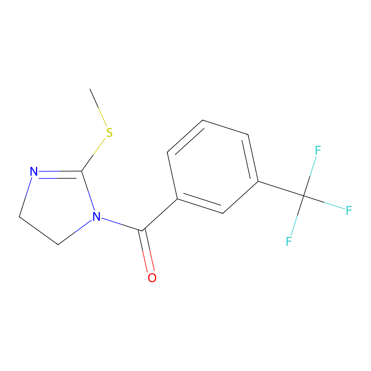 (2-Methylsulfanyl-4,5-dihydroimidazol-1-yl)-[3-(trifluoromethyl)phenyl]methanone molecular structure, CAS 851863-37-1