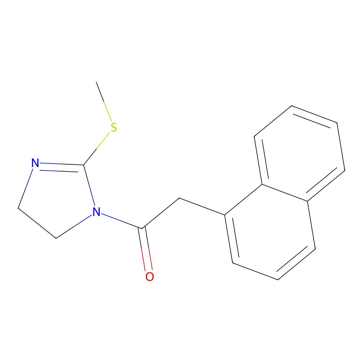 1-(2-Methylsulfanyl-4,5-dihydroimidazol-1-yl)-2-naphthalen-1-ylethanone molecular structure, CAS 851863-54-2