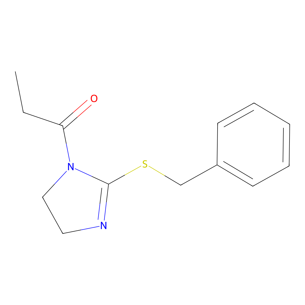 1-(2-Benzylsulfanyl-4,5-dihydroimidazol-1-yl)propan-1-one molecular structure, CAS 851863-66-6