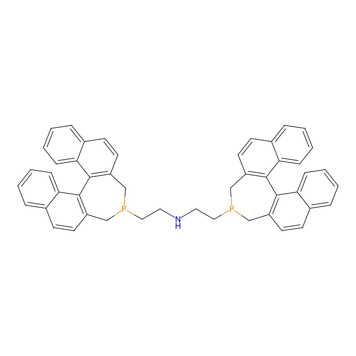 Bis(2-(3H-dinaphtho[2,1-c:1',2'-e]phosphepin-4(5H)-yl)ethyl)amine molecular structure, CAS 851870-89-8