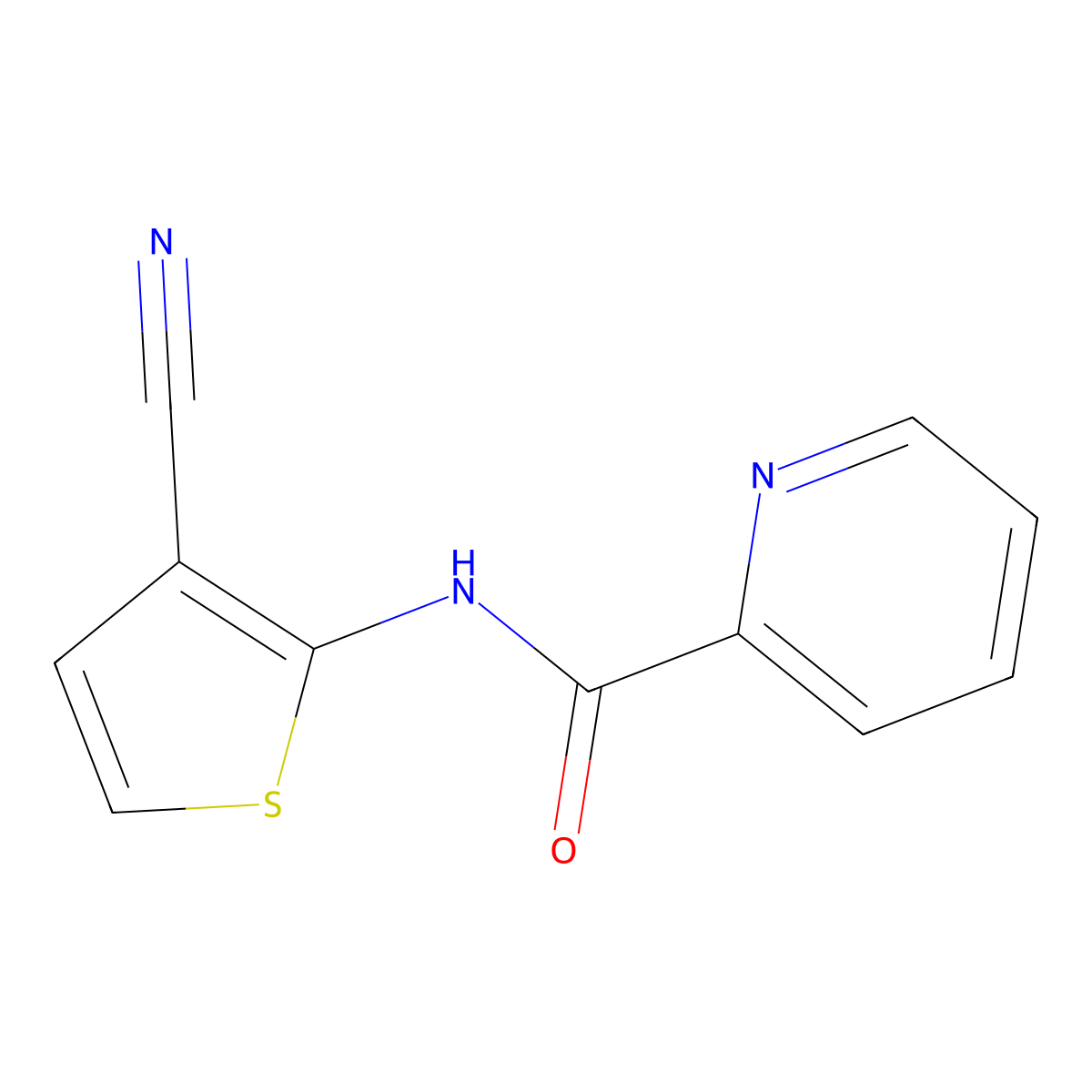 N-(3-cyanothiophen-2-yl)picolinamide molecular structure, CAS 851871-94-8