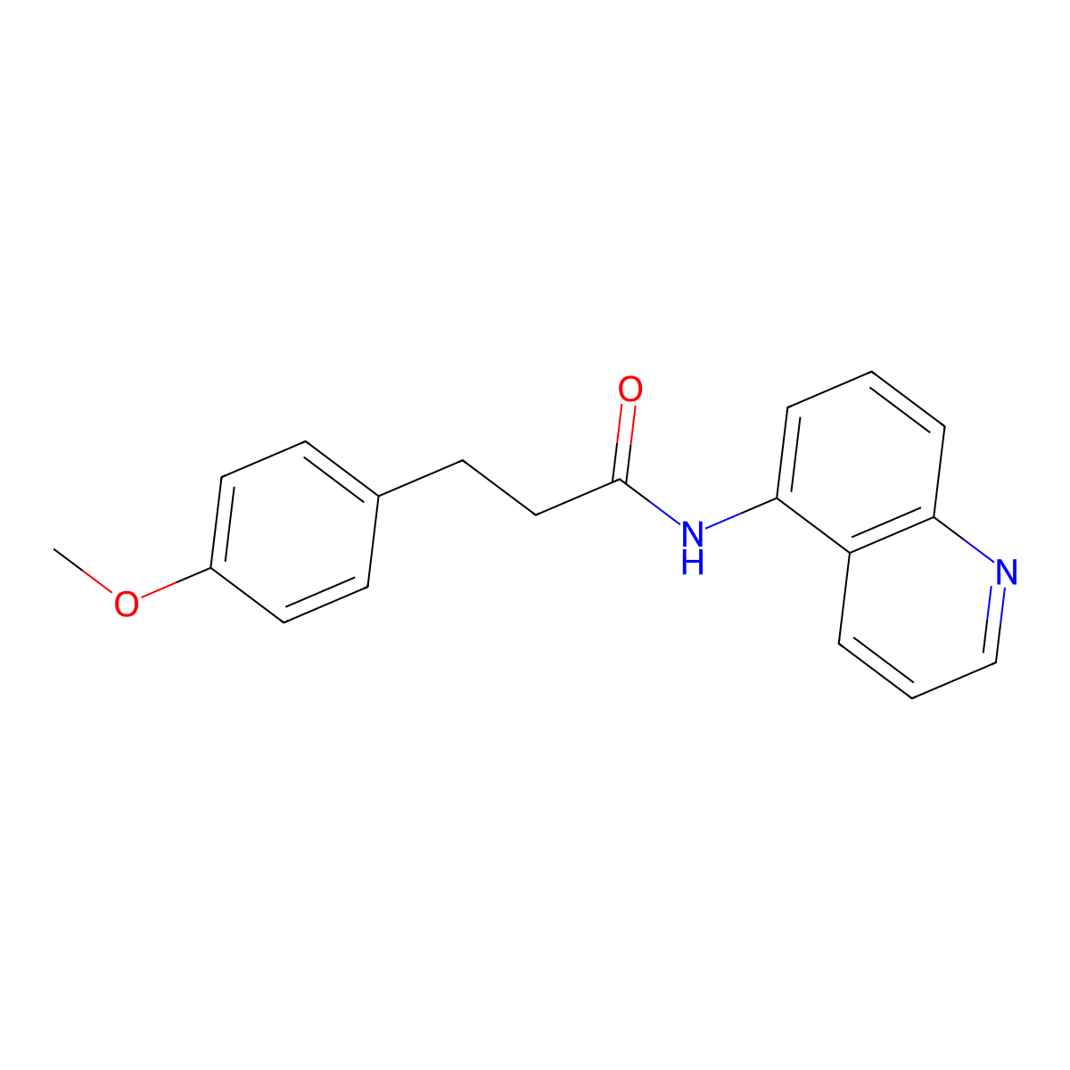 3-(4-methoxyphenyl)-N-(quinolin-5-yl)propanamide molecular structure, CAS 851872-97-4
