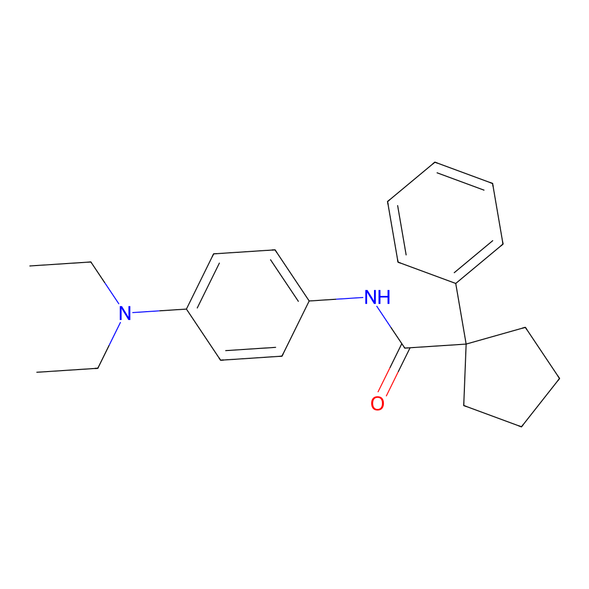 N-[4-(diethylamino)phenyl]-1-phenylcyclopentanecarboxamide molecular structure, CAS 851874-55-0