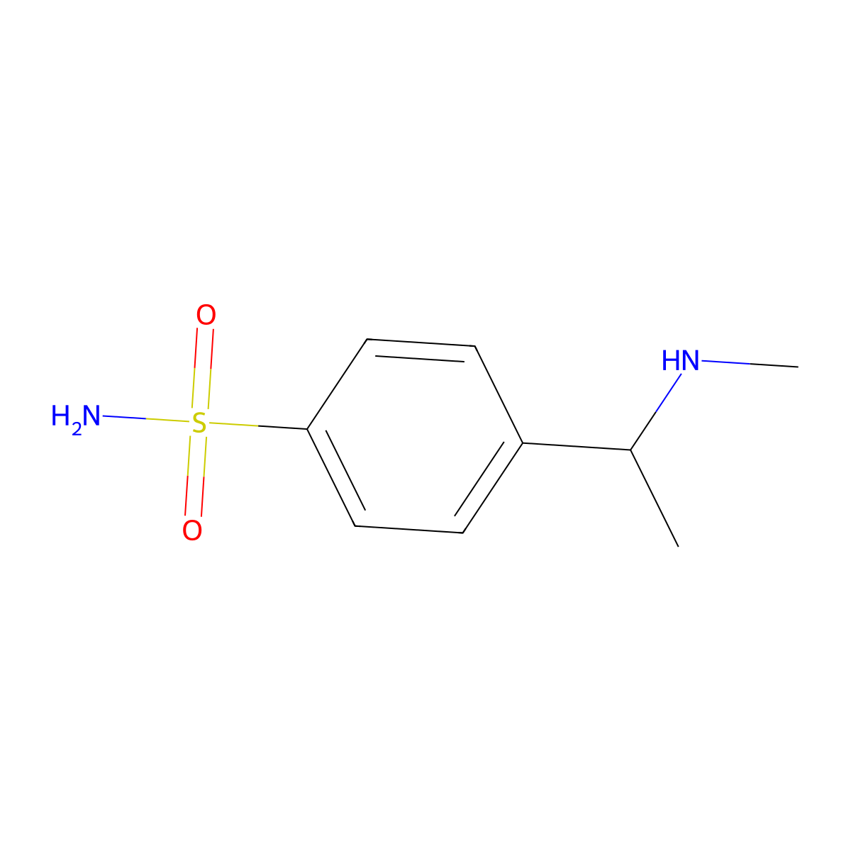 4-[1-(Methylamino)ethyl]benzene-1-sulfonamide molecular structure, CAS 851879-15-7