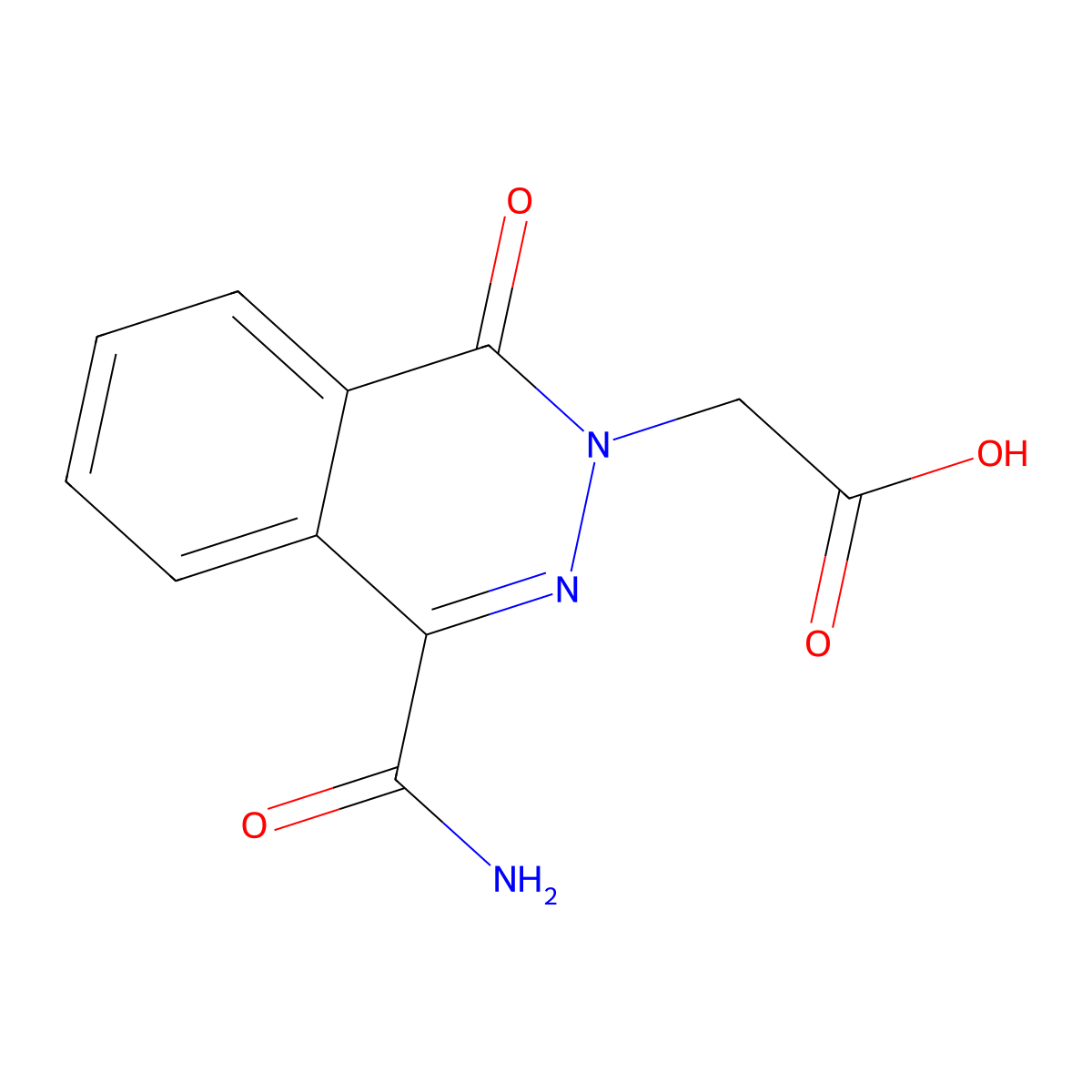 2-(4-Carbamoyl-1-oxo-1,2-dihydrophthalazin-2-yl)acetic acid molecular structure, CAS 851879-17-9