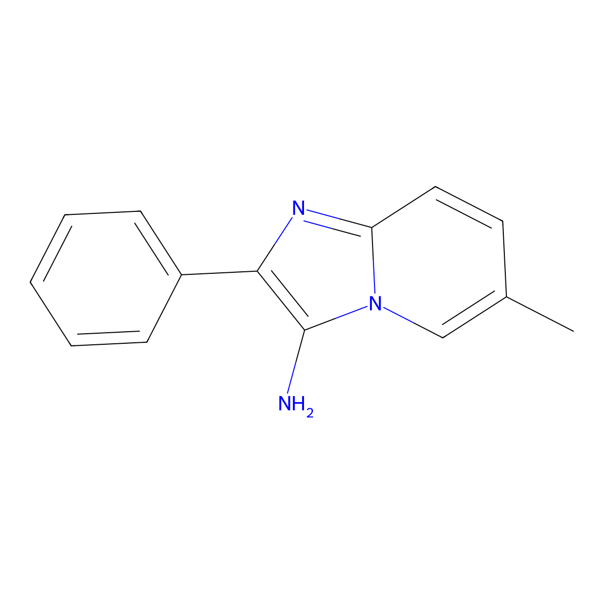 6-Methyl-2-phenylimidazo[1,2-a]pyridin-3-amine molecular structure, CAS 851879-19-1
