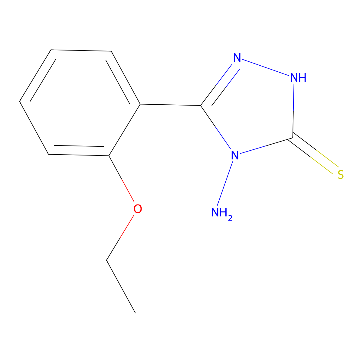 4-Amino-5-(2-ethoxyphenyl)-2,4-dihydro-3H-1,2,4-triazole-3-thione molecular structure, CAS 851879-31-7