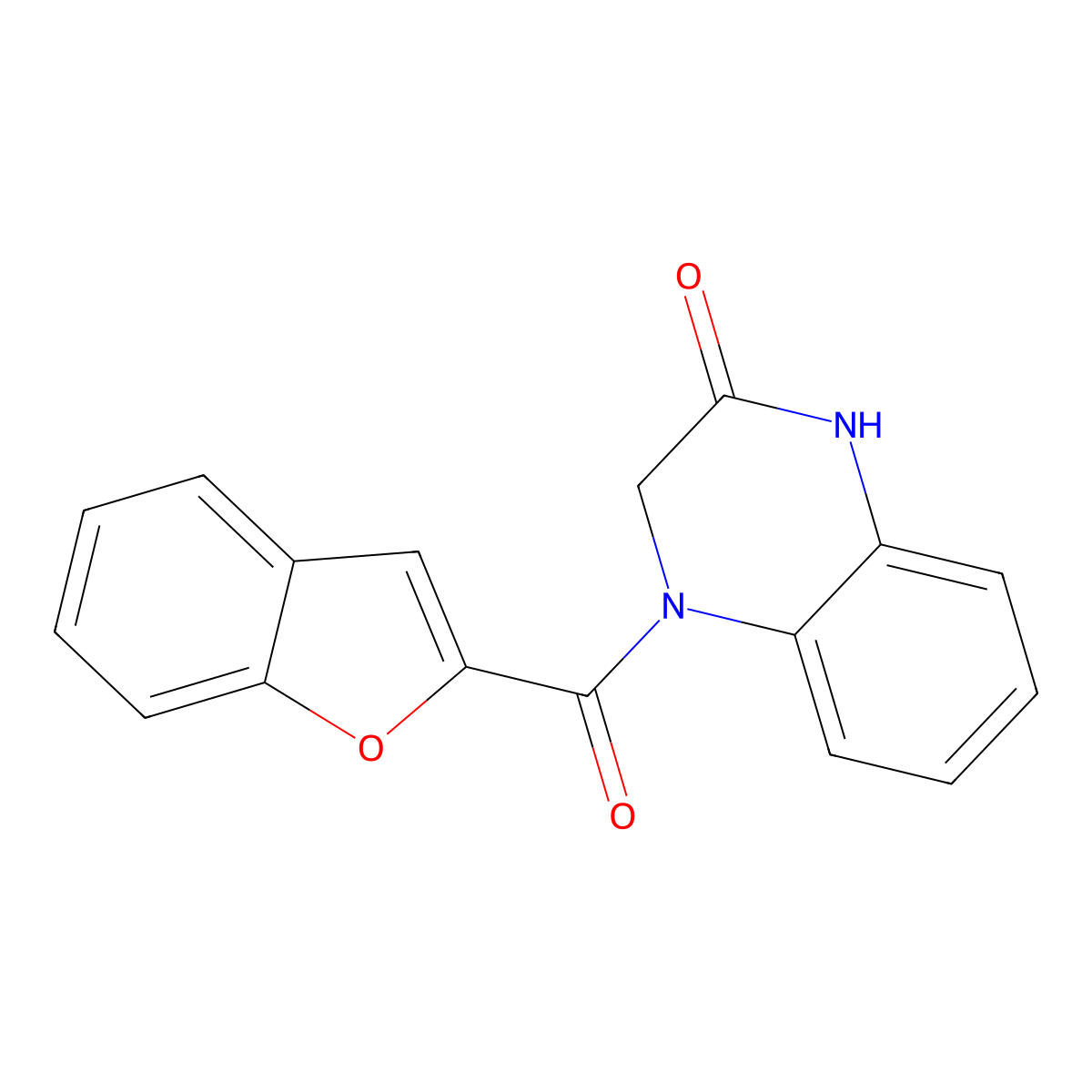4-(1-Benzofuran-2-carbonyl)-1,3-dihydroquinoxalin-2-one molecular structure, CAS 851879-54-4