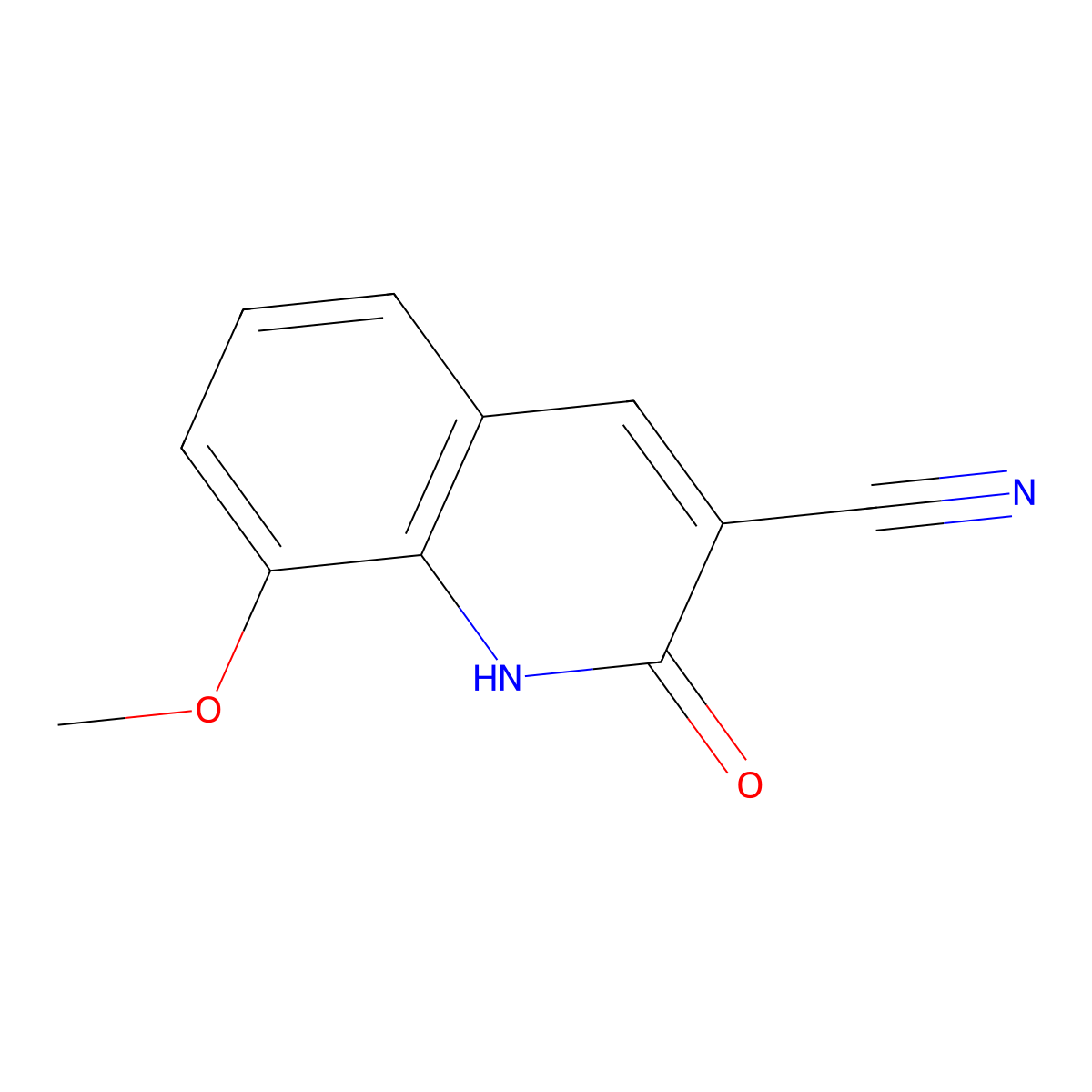 8-Methoxy-2-oxo-1,2-dihydroquinoline-3-carbonitrile molecular structure, CAS 851893-62-4