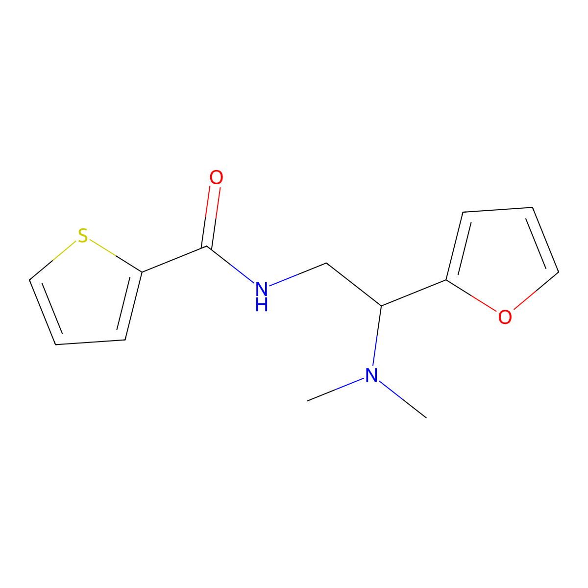 N-[2-(dimethylamino)-2-(furan-2-yl)ethyl]thiophene-2-carboxamide molecular structure, CAS 851898-04-9