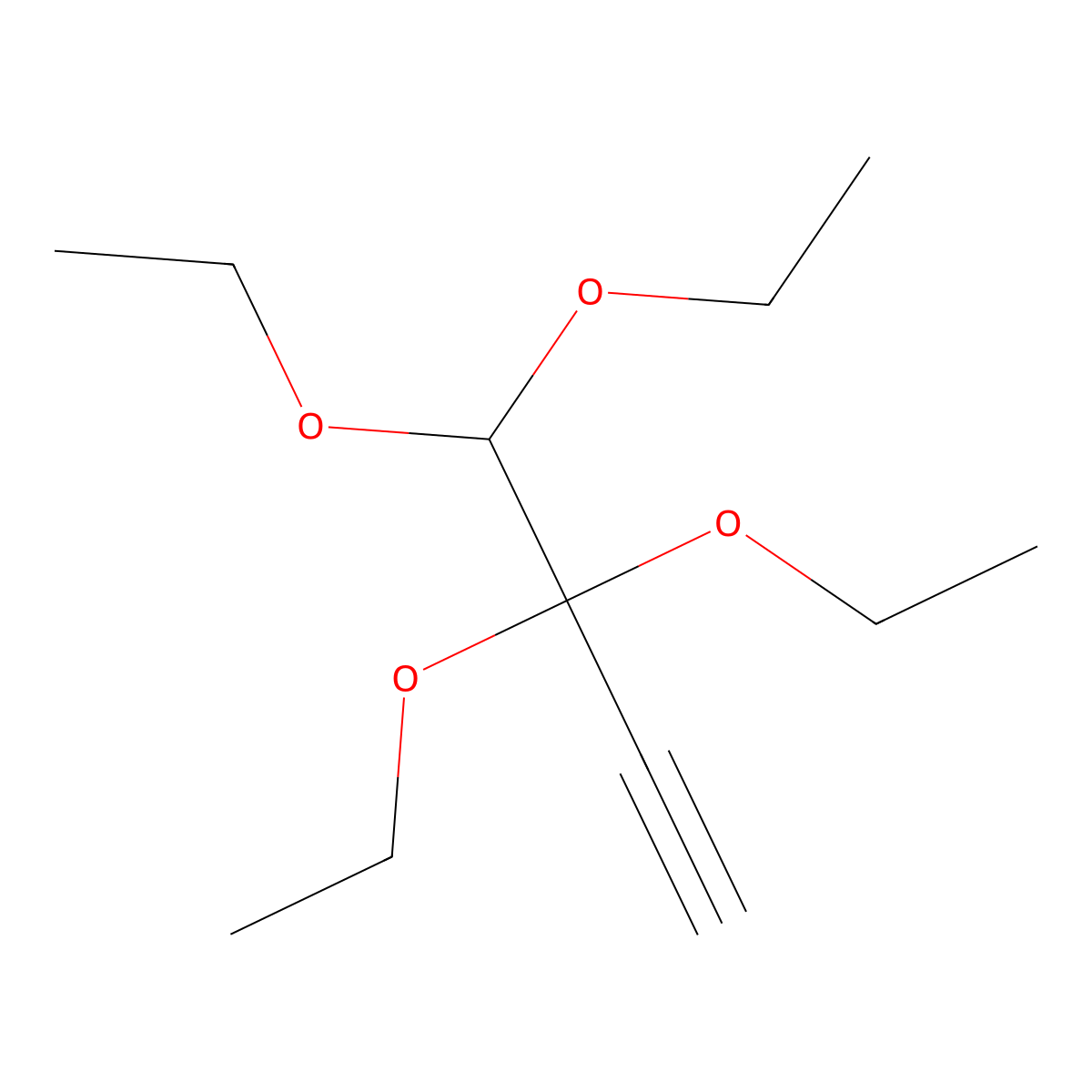 3,3,4,4-Tetraethoxybut-1-yne molecular structure, CAS 851900-14-6