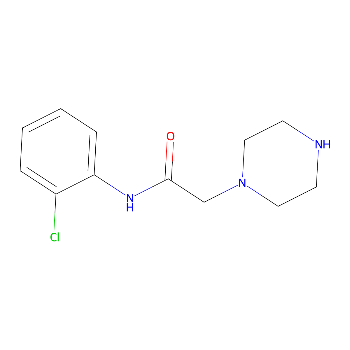 N-(2-chlorophenyl)-2-piperazin-1-ylacetamide molecular structure, CAS 851903-44-1