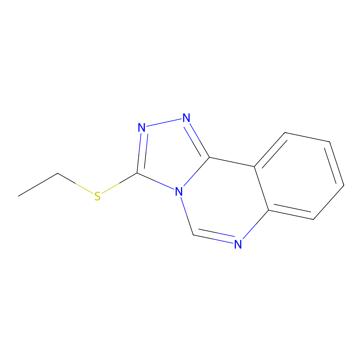 3-(Ethylsulfanyl)-[1,2,4]triazolo[4,3-c]quinazoline molecular structure, CAS 851903-76-9