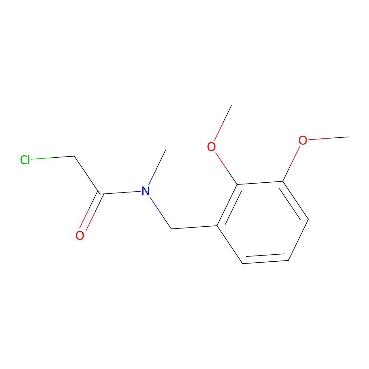 2-chloro-N-[(2,3-dimethoxyphenyl)methyl]-N-methylacetamide molecular structure, CAS 851903-81-6