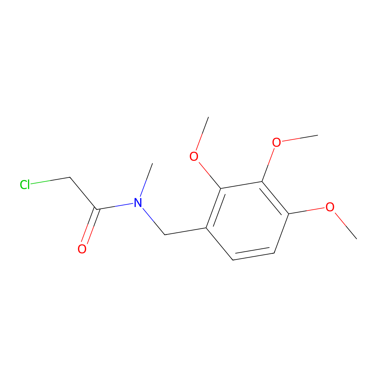 2-chloro-N-methyl-N-[(2,3,4-trimethoxyphenyl)methyl]acetamide molecular structure, CAS 851903-82-7