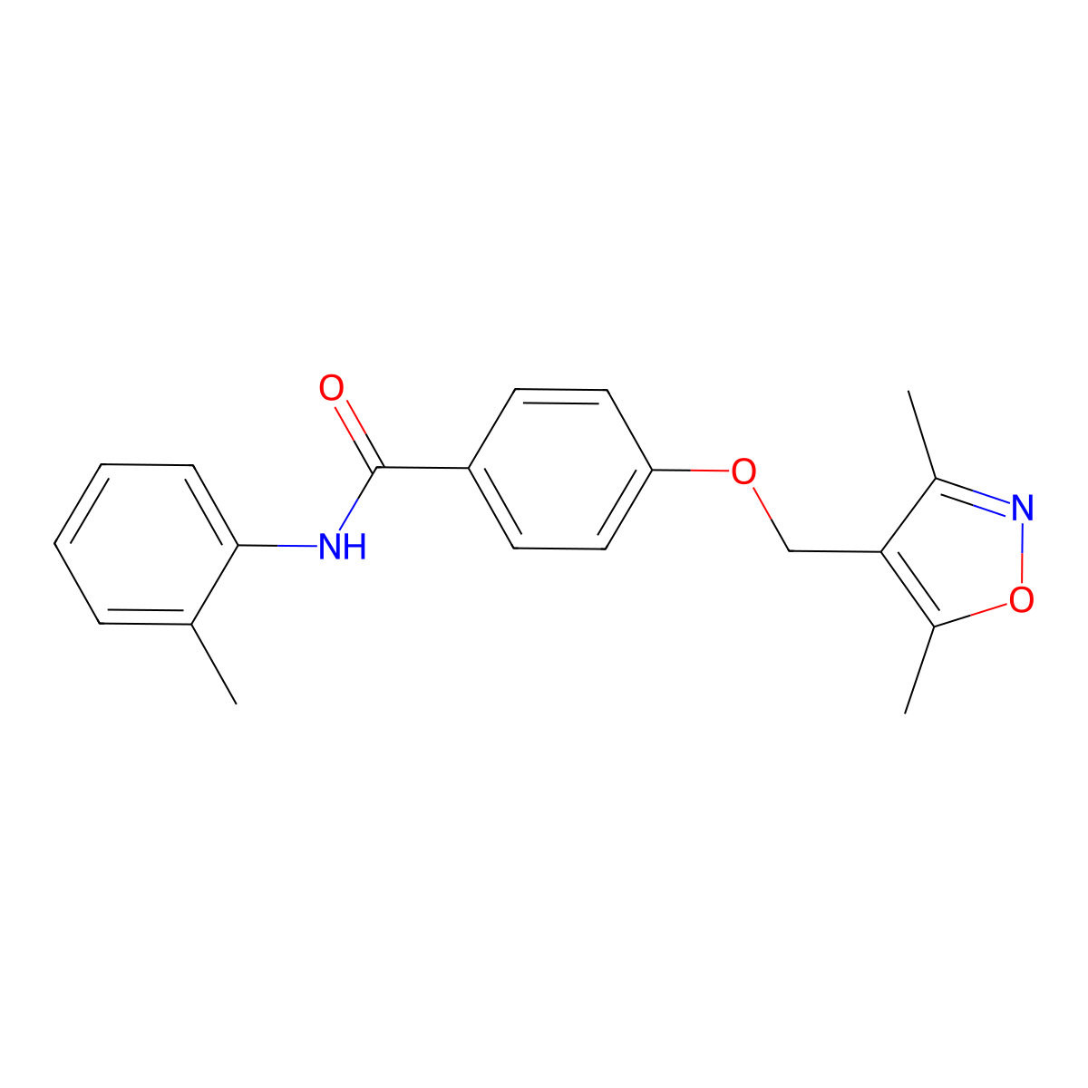 4-[(3,5-dimethyl-1,2-oxazol-4-yl)methoxy]-N-(2-methylphenyl)benzamide molecular structure, CAS 851911-02-9