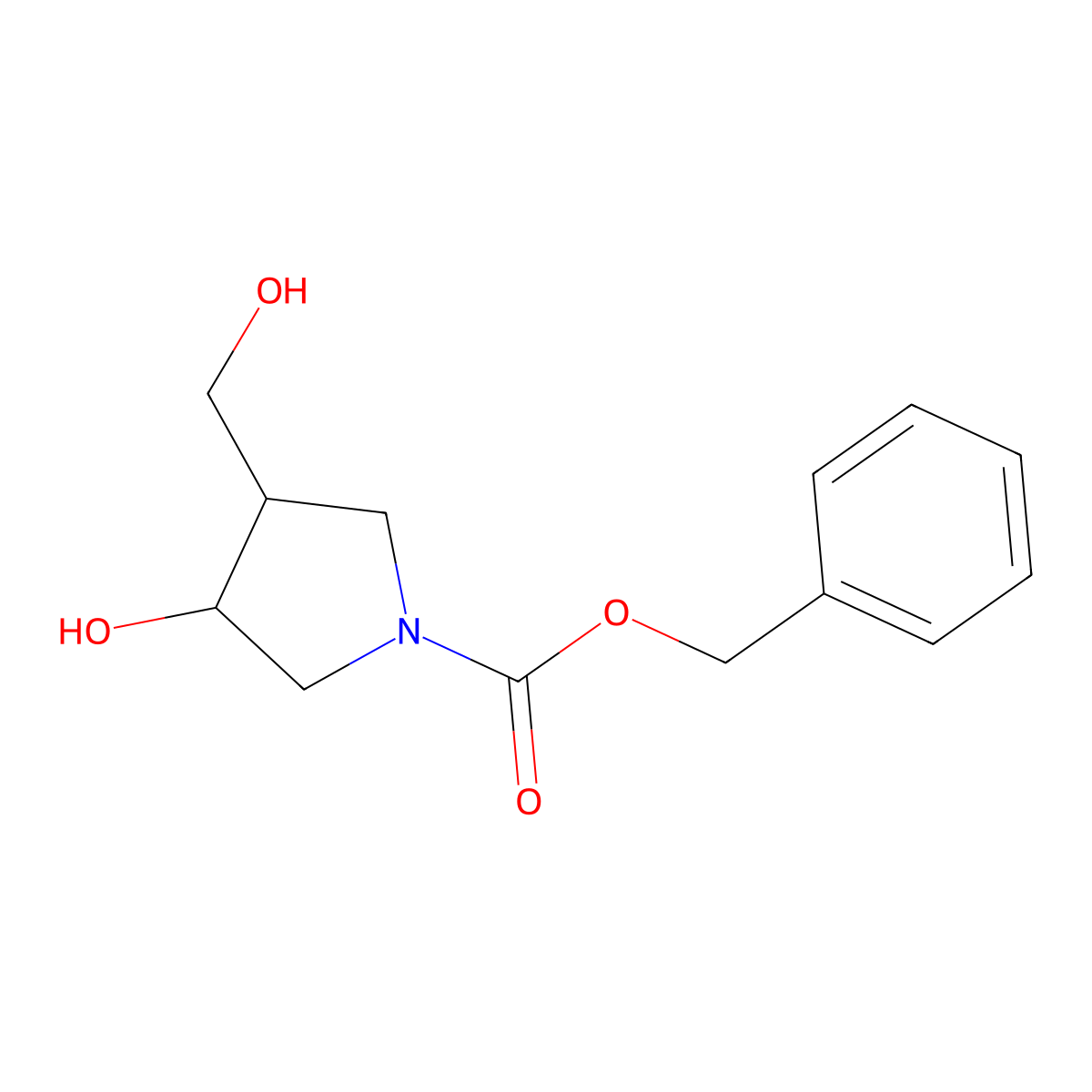 3-Hydroxy-4-hydroxymethyl-pyrrolidine-1-carboxylic Acid Benzyl Ester molecular structure, CAS 851912-98-6