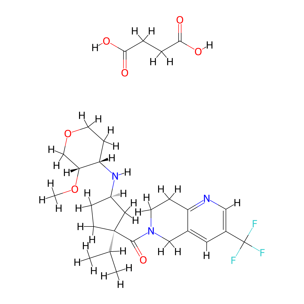 MK-0812 (Succinate) molecular structure, CAS 851916-42-2