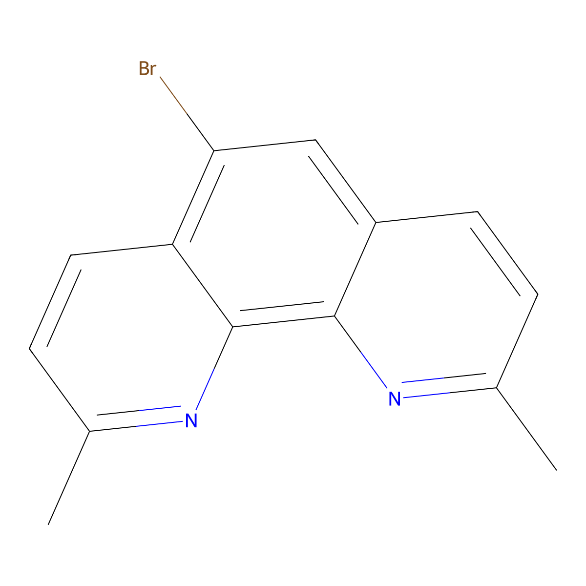 5-Bromo-2,9-dimethyl-1,10-phenanthroline molecular structure, CAS 851916-54-6
