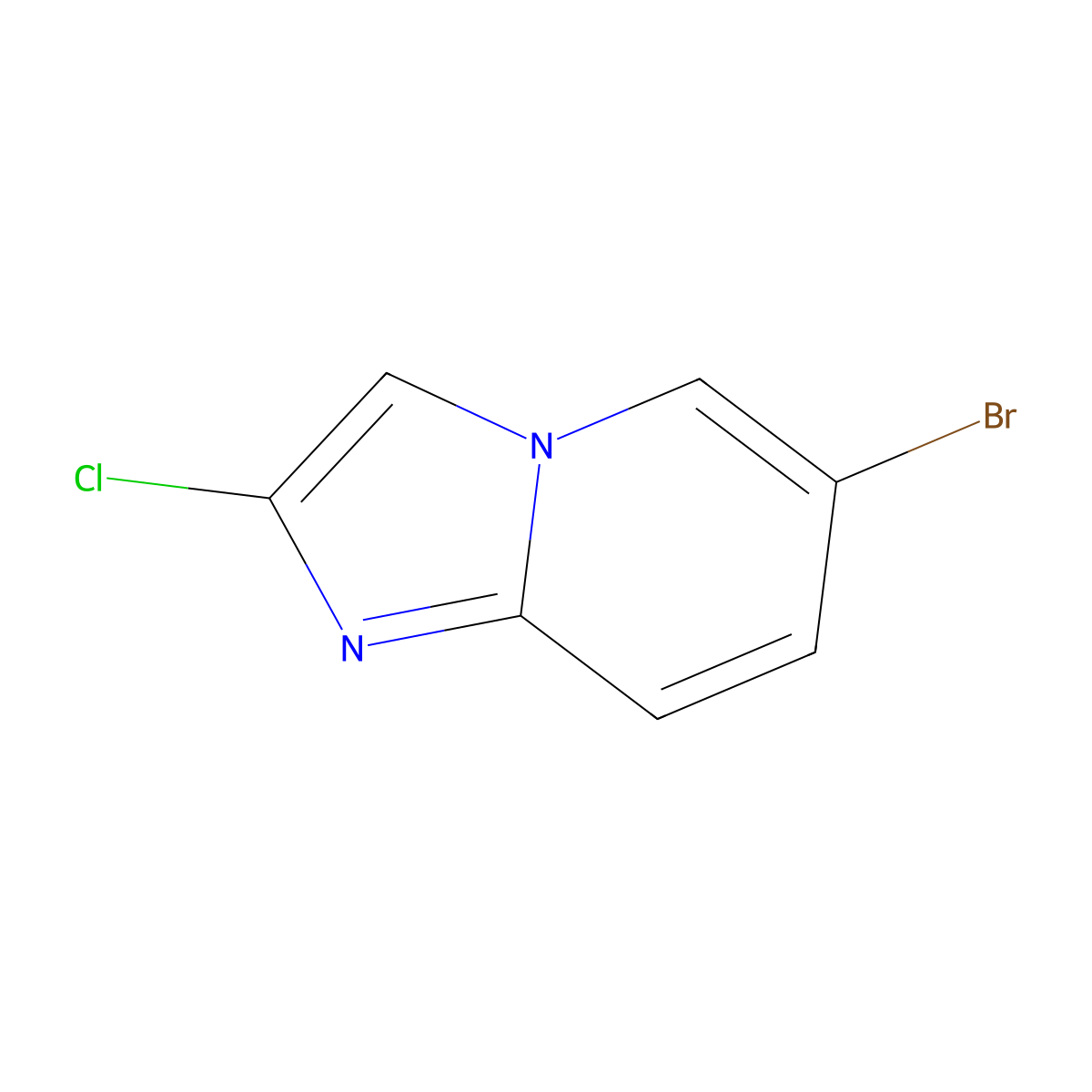 6-Bromo-2-chloroimidazo[1,2-a]pyridine molecular structure, CAS 851916-84-2