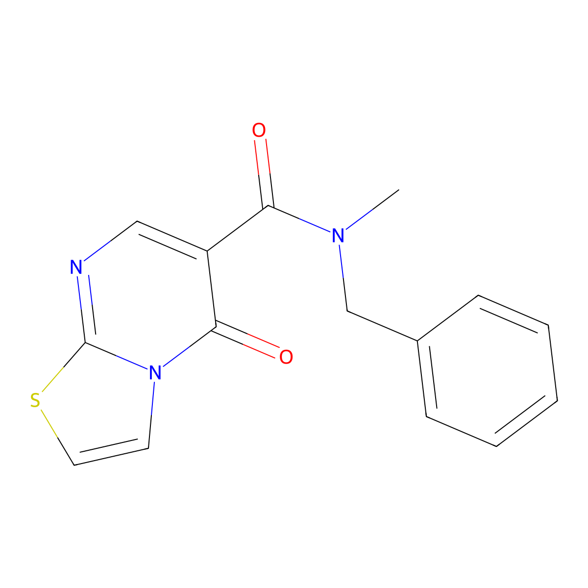 N-benzyl-N-methyl-5-oxo-5H-thiazolo[3,2-a]pyrimidine-6-carboxamide molecular structure, CAS 851943-42-5