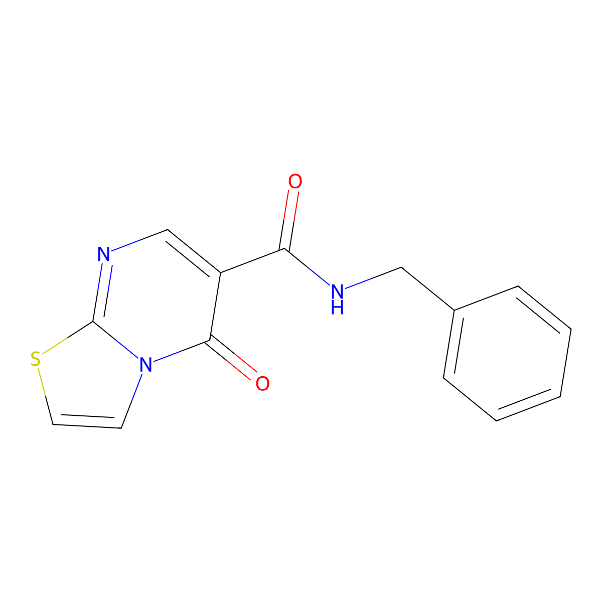 N-benzyl-5-oxo-5H-thiazolo[3,2-a]pyrimidine-6-carboxamide molecular structure, CAS 851943-50-5