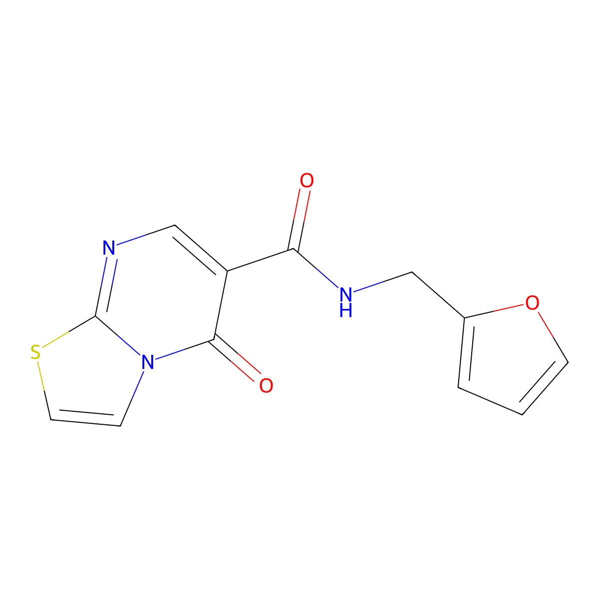 N-(furan-2-ylmethyl)-5-oxo-5H-thiazolo[3,2-a]pyrimidine-6-carboxamide molecular structure, CAS 851943-62-9
