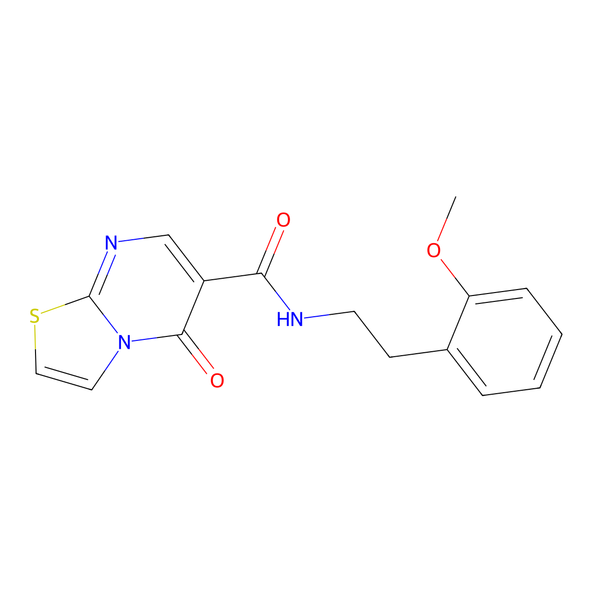 N-[2-(2-methoxyphenyl)ethyl]-5-oxo-5H-[1,3]thiazolo[3,2-a]pyrimidine-6-carboxamide molecular structure, CAS 851943-66-3