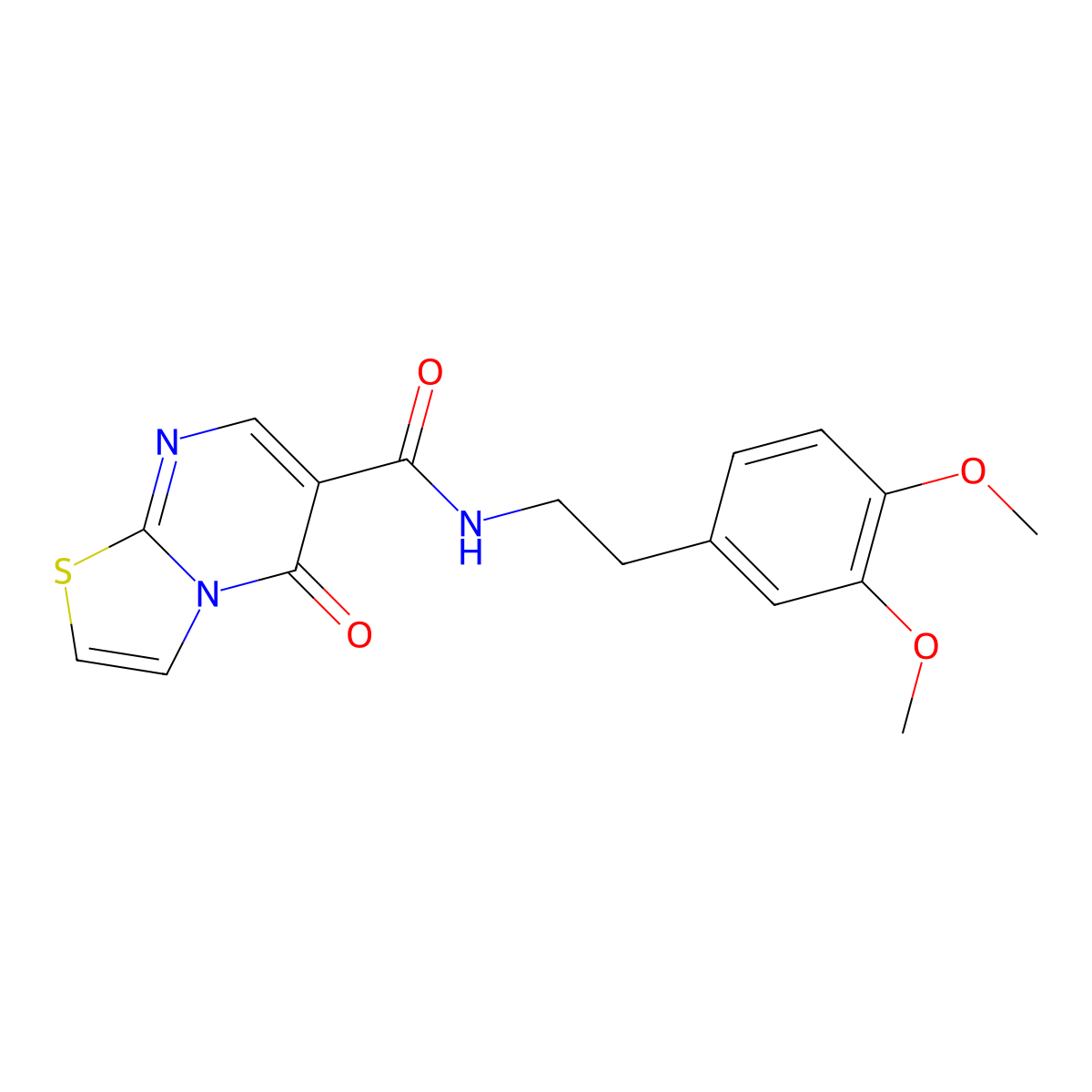 N-[2-(3,4-dimethoxyphenyl)ethyl]-5-oxo-5H-[1,3]thiazolo[3,2-a]pyrimidine-6-carboxamide molecular structure, CAS 851943-67-4