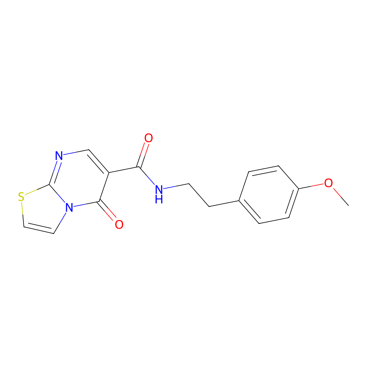 N-[2-(4-methoxyphenyl)ethyl]-5-oxo-5H-[1,3]thiazolo[3,2-a]pyrimidine-6-carboxamide molecular structure, CAS 851943-68-5