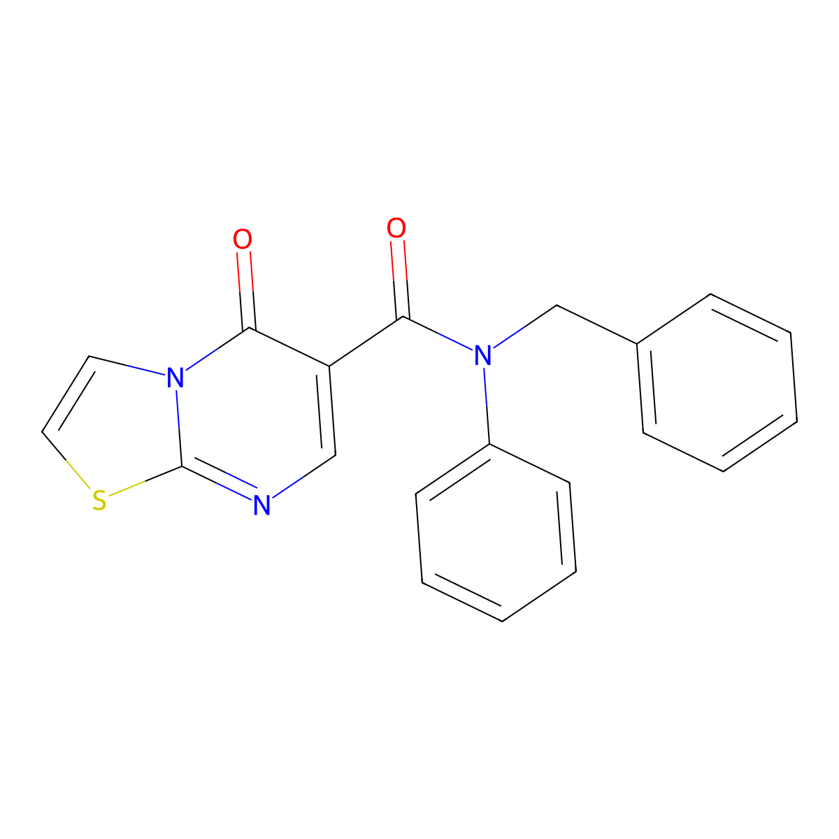 N-benzyl-5-oxo-N-phenyl-5H-[1,3]thiazolo[3,2-a]pyrimidine-6-carboxamide molecular structure, CAS 851943-72-1