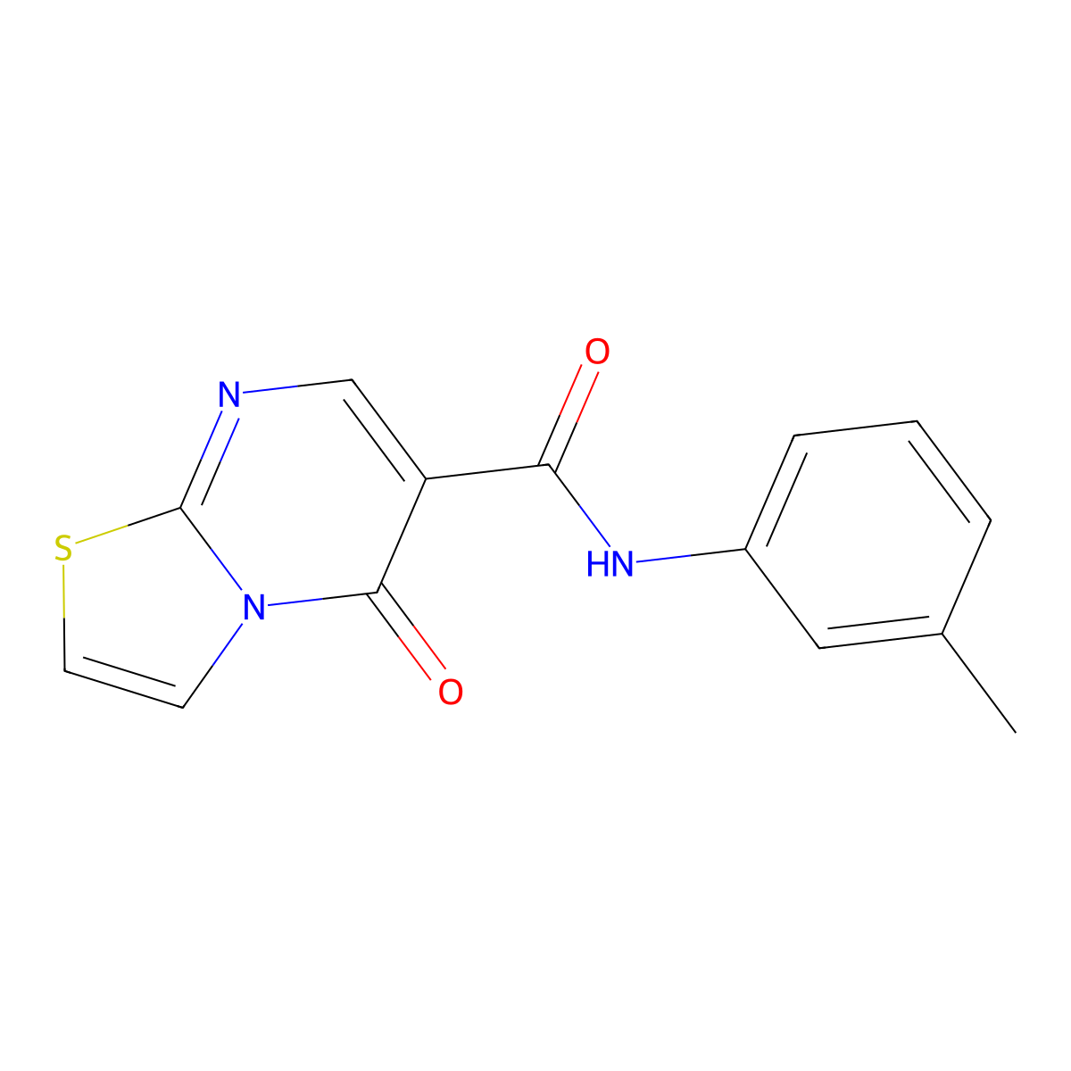 N-(3-methylphenyl)-5-oxo-[1,3]thiazolo[3,2-a]pyrimidine-6-carboxamide molecular structure, CAS 851943-80-1