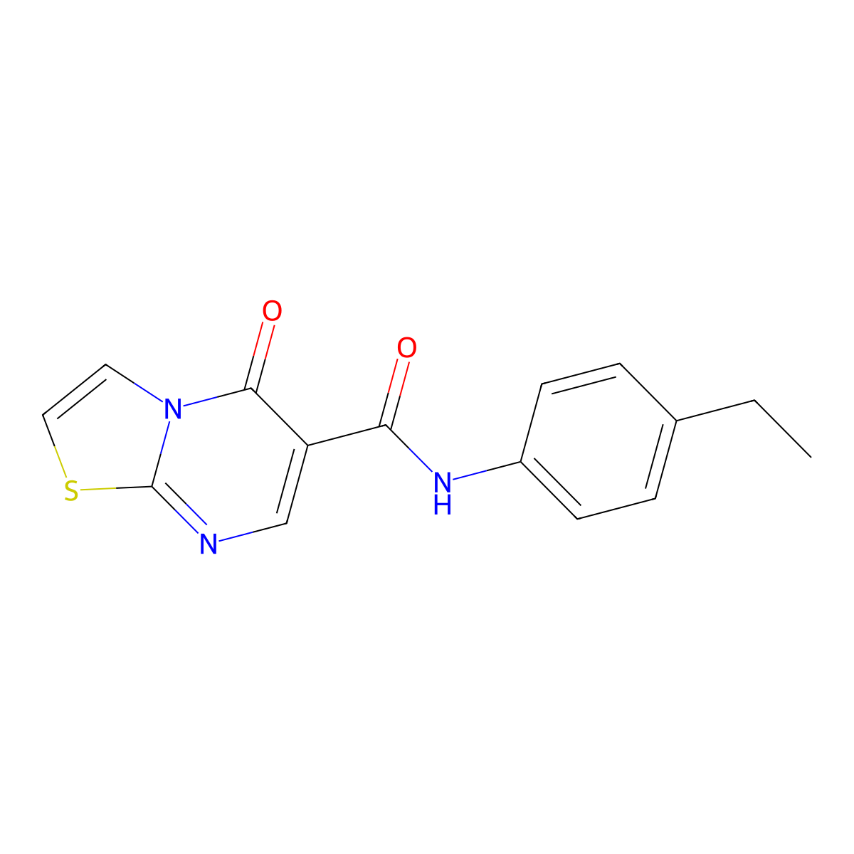N-(4-ethylphenyl)-5-oxo-5H-[1,3]thiazolo[3,2-a]pyrimidine-6-carboxamide molecular structure, CAS 851943-83-4