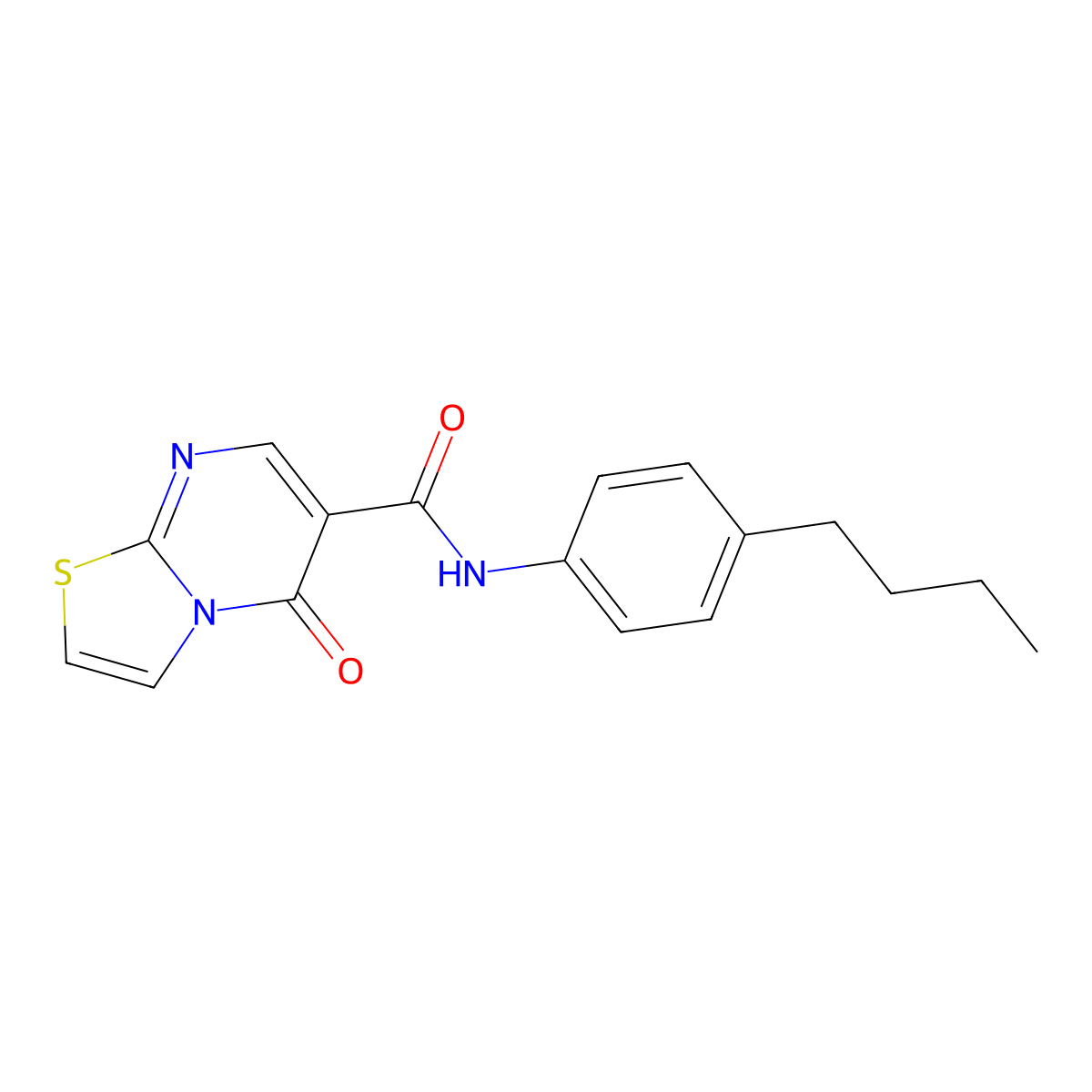 N-(4-butylphenyl)-5-oxo-5H-[1,3]thiazolo[3,2-a]pyrimidine-6-carboxamide molecular structure, CAS 851943-85-6