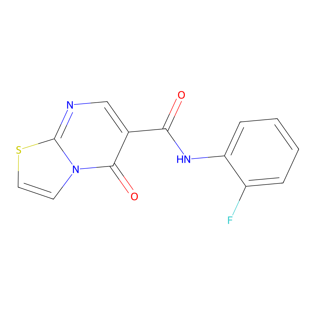 N-(2-fluorophenyl)-5-oxo-5H-[1,3]thiazolo[3,2-a]pyrimidine-6-carboxamide molecular structure, CAS 851943-86-7