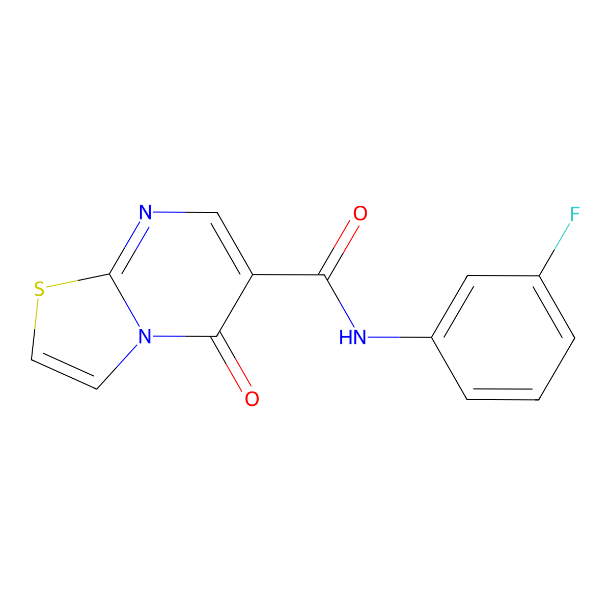 N-(3-fluorophenyl)-5-oxo-5H-[1,3]thiazolo[3,2-a]pyrimidine-6-carboxamide molecular structure, CAS 851943-87-8