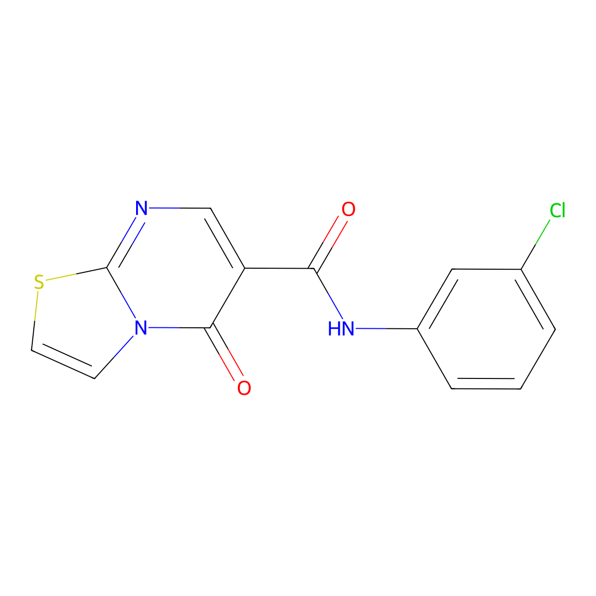 N-(3-chlorophenyl)-5-oxo-5H-[1,3]thiazolo[3,2-a]pyrimidine-6-carboxamide molecular structure, CAS 851943-90-3