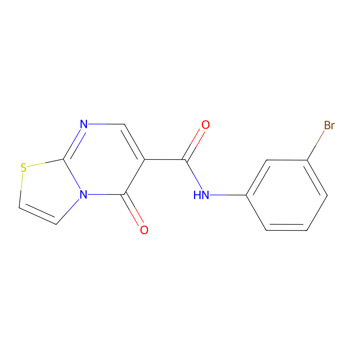 N-(3-bromophenyl)-5-oxo-5H-[1,3]thiazolo[3,2-a]pyrimidine-6-carboxamide molecular structure, CAS 851943-92-5