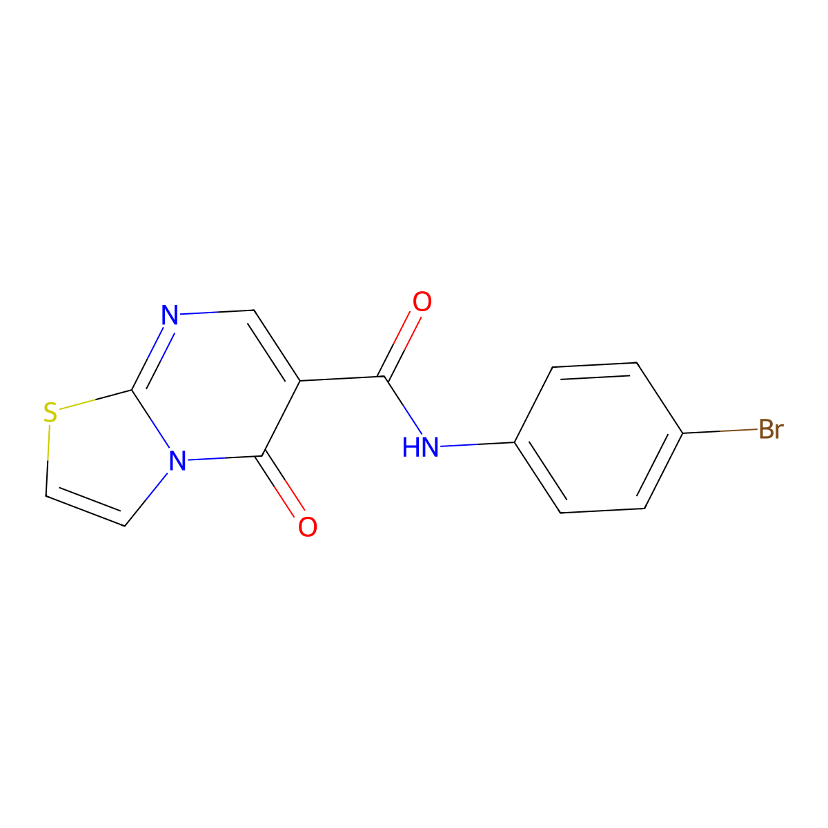 N-(4-bromophenyl)-5-oxo-5H-thiazolo[3,2-a]pyrimidine-6-carboxamide molecular structure, CAS 851943-93-6