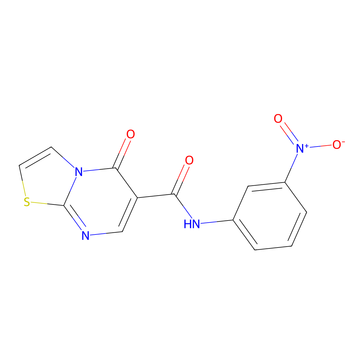 N-(3-nitrophenyl)-5-oxo-5H-thiazolo[3,2-a]pyrimidine-6-carboxamide molecular structure, CAS 851943-94-7